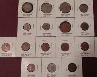 Britain, Canada, and Malaya & British Borneo Coins