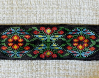 Native American Ute Floral Beaded Piece - Handmade