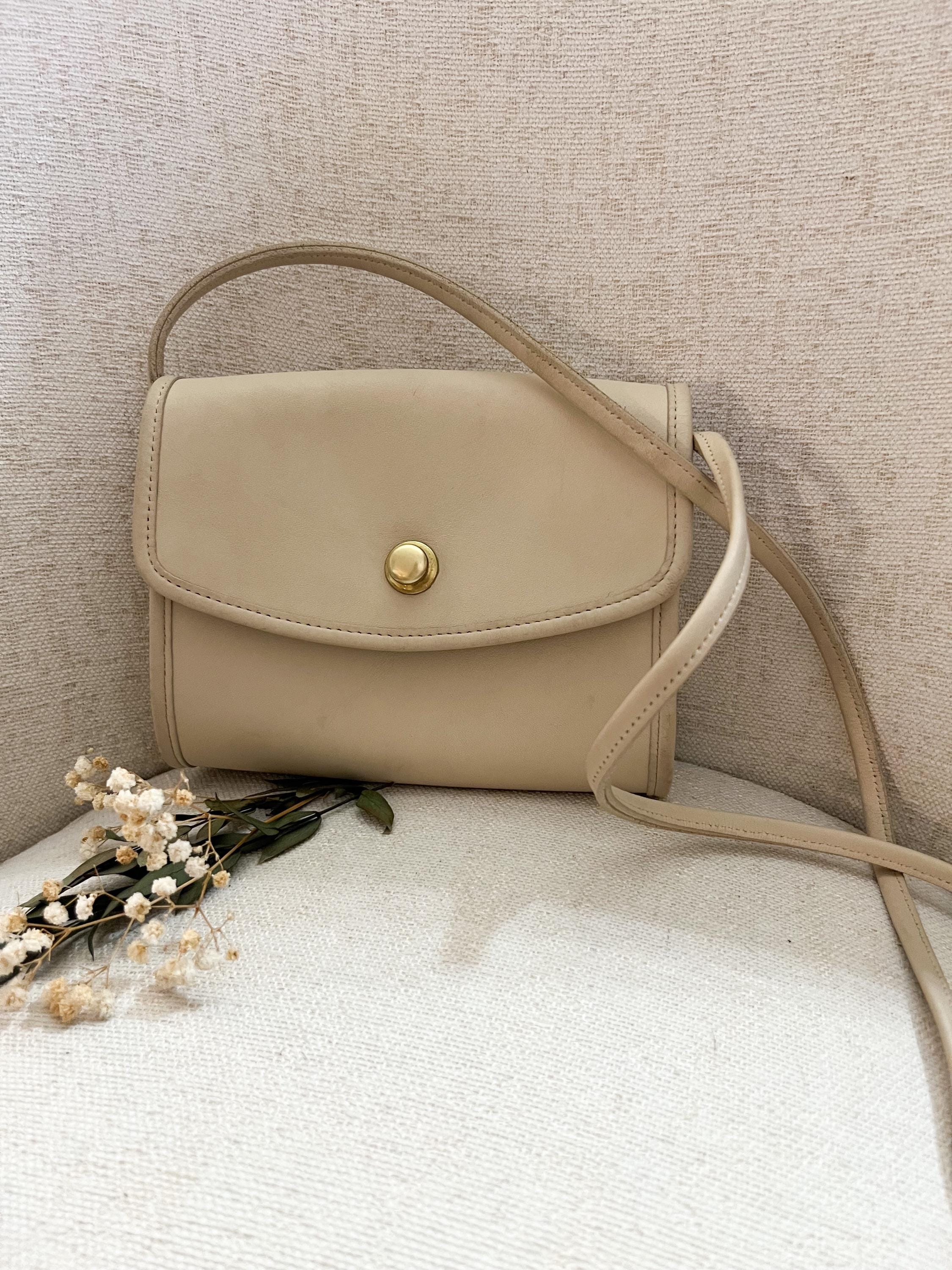 Coach Chrystie Bag in Bone | Brass Spring Lock | Crossbody Classic