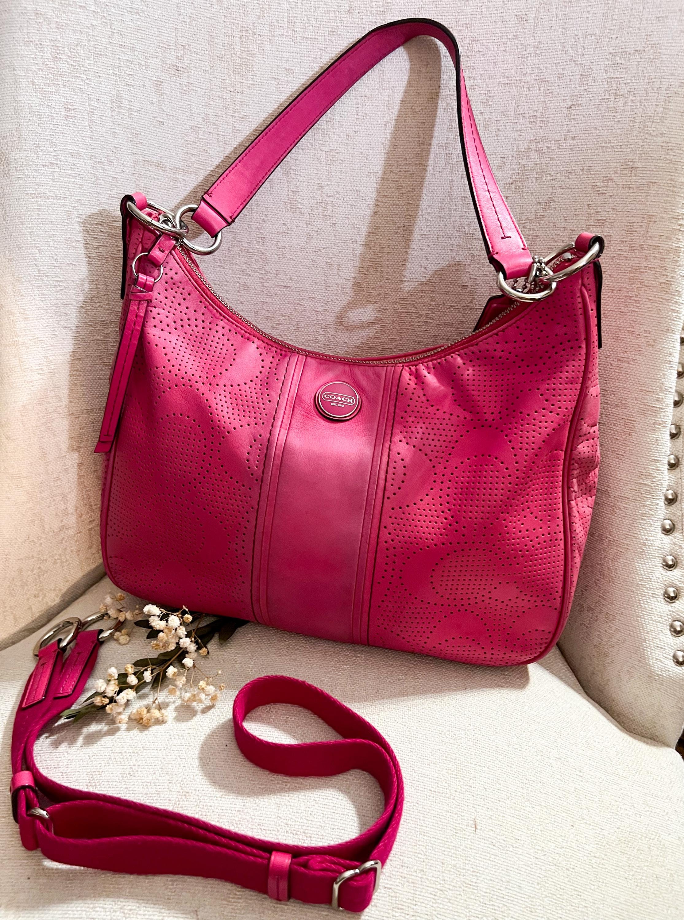 Punchy Pink Perfection! Vintage Coach F23241 Shoulder & Crossbody