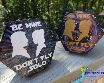 STAR WARS ring box- Be Mine Don't Fly Solo-  Free personalization for your Star Wars Fan to get married or engaged