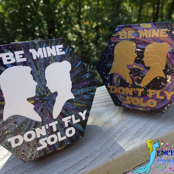 STAR WARS ring box- Be Mine Don't Fly Solo-  Free personalization for your Star Wars Fan to get married or engaged