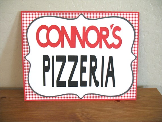 Pizza Party Door Sign Pizza Party Birthday Decoration Etsy