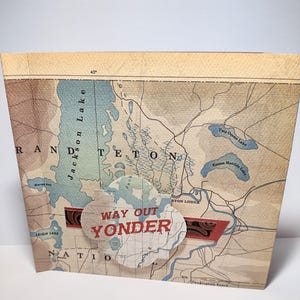 Mini album, porta carte regalo, porta soldi, biglietto di auguri di buon compleanno, album di viaggio, parco nazionale del Grand Teton, Jackson Hole nel Wyoming, vita in ranch
