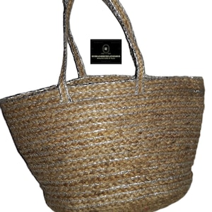 Eco-Friendly Jute Tote Bag – Reusable Shopping Bag, Natural Burlap Market Bag, Sustainable Gift or Grocery Tote, Jute Tote Bag Gift For Her