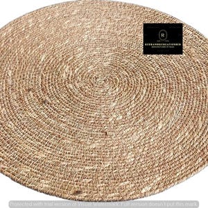 Natural Jute Round Rug Custom Size Round Rug bedrooms Eco Friendly Rug Hand-braided Natural round Jute Rug for home decor Handmade Jute Rugs