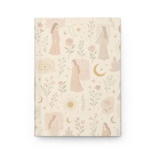 Celestial Boho Journal: Mystical Floral Hardcover Notebook