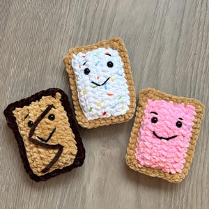 Toaster Tart Plushies | PDF Pattern for Pop Tart-Inspired Plush Toys | Easy Amigurumi Food Pattern