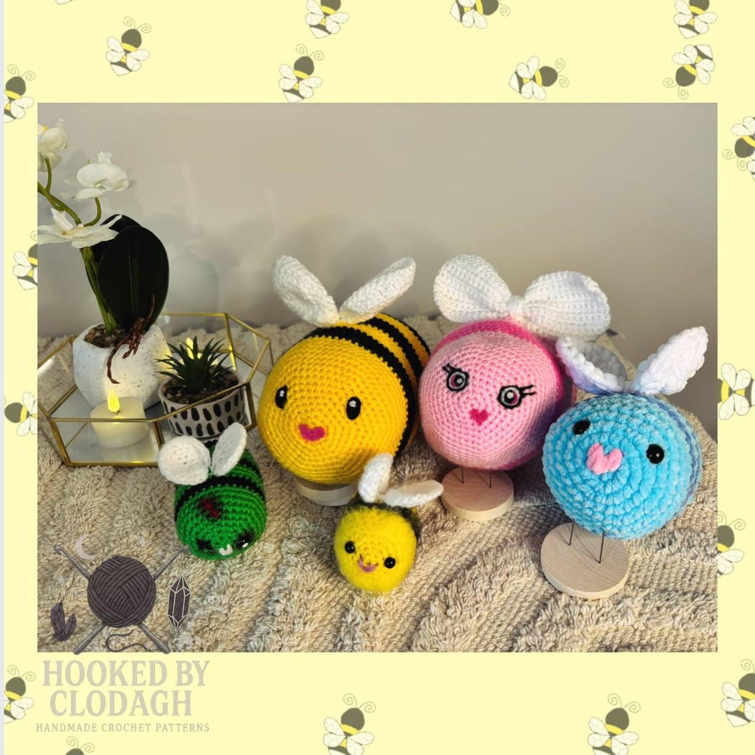 Cute Amigurumi Bumble Bee Pattern - Crochet Bumble Bee PDF - Beginner ...