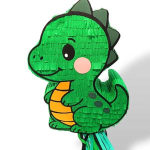 Cute Dinosaur Piñata | Birthday Party Decoration | 60x40x10 cm | Classic or Pull-String | Custom Colors Available