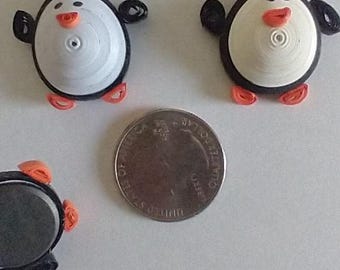 Quilled pinguïnmagneten Set van 2: Unique Paper Art