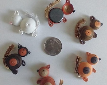 Quilled Squirrel-magneten voor koelkast