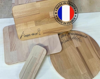 Snijplank van beukenhout, gepersonaliseerde gravure, keukencadeau, houten snijplank