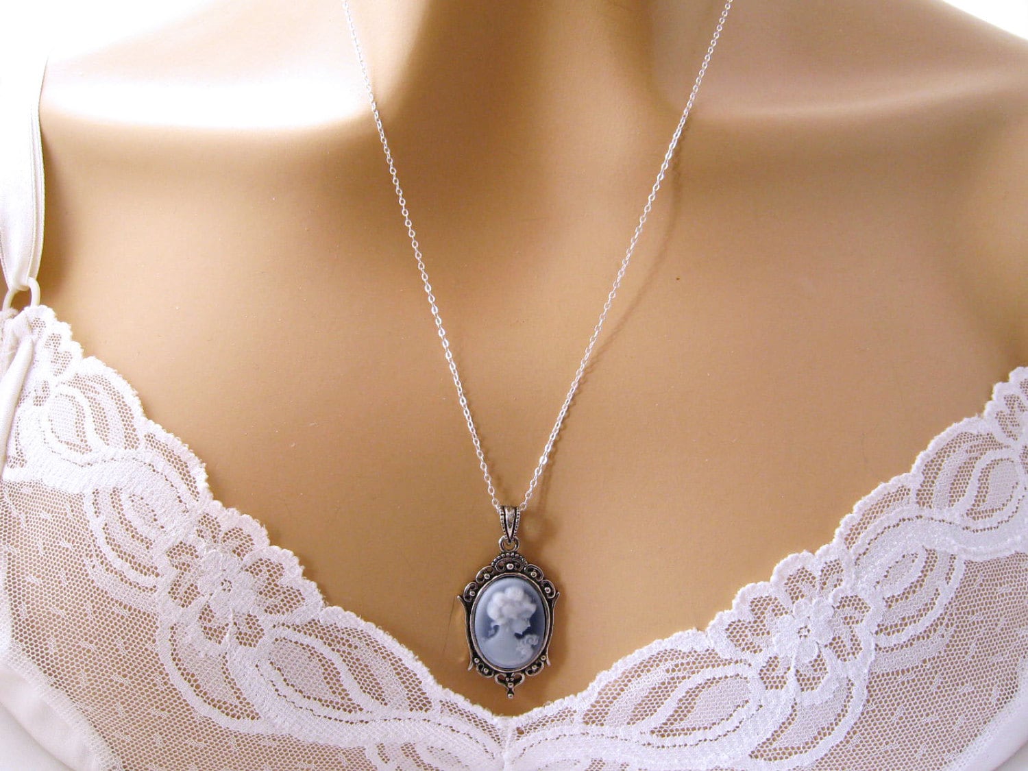 Pendentif Camée En Argent Sterling 925 Avec Grenat - Style Coquillage - Marque Geno Schmuck - Neuf