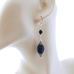 Blue Lapis Lazuli Earrings, Blue Earrings, Lapis Earrings, Lapis Lazuli Jewelry, Blue Lapis Earrings, Long Blue Earrings, Lapis Lazuli