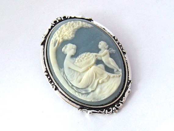 Mother and Child Pin Mother Child Cameo New Mom Jewelry Gift Mother and Child Brooch