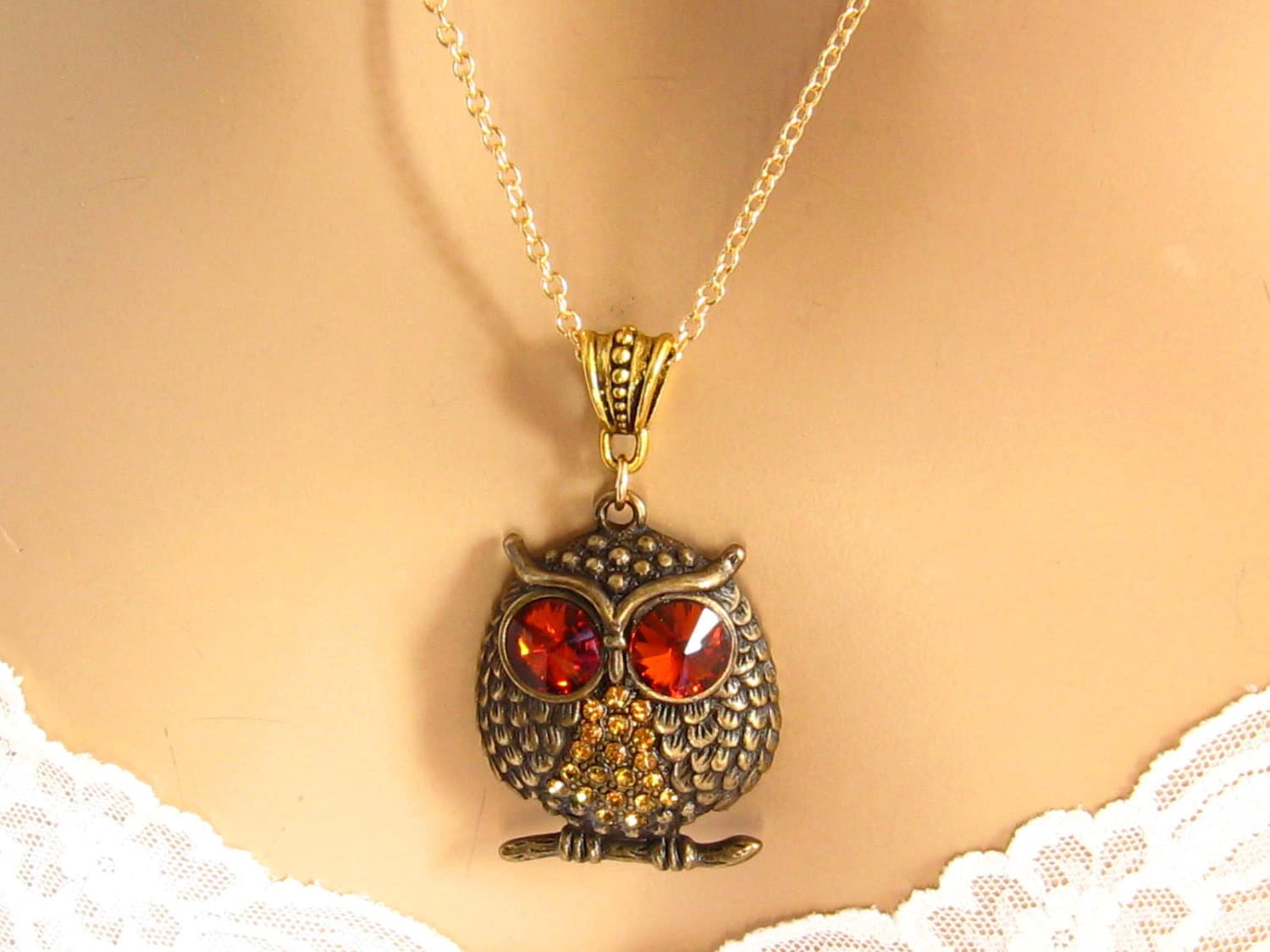 Wise Owl Necklace, Gold Owl Necklace, Owl Jewelry, Owl Pendant, Graduation Gift for Her, Athena Wisd