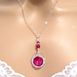Fuchsia Necklace Bracelet Earring/Fuchsia Prom Necklace/Fuchsia Bridesmaid Necklace Set/Hot Pink Prom Jewelry/Fuchsia Bridesmaid Jewelry Set