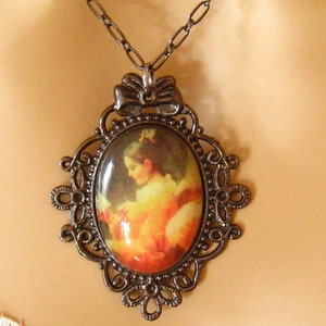 Victorian Lady Cameo, Victorian Peach Cameo Necklace, Mothers Day Gift, Jewelry Victorian Jewelry, Famous Painting, Peach Cameo Necklace