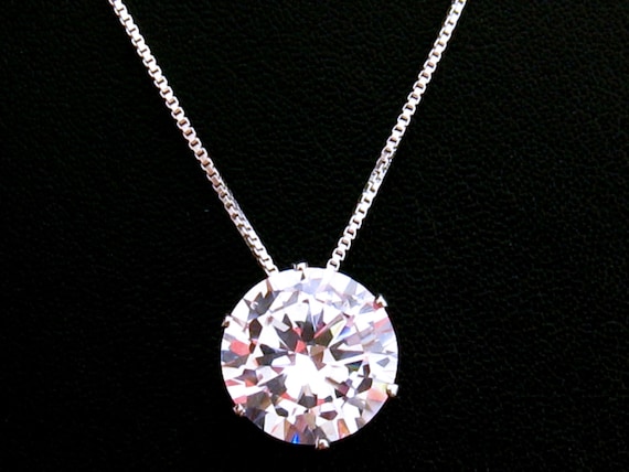 Large cubic zirconia best sale necklace