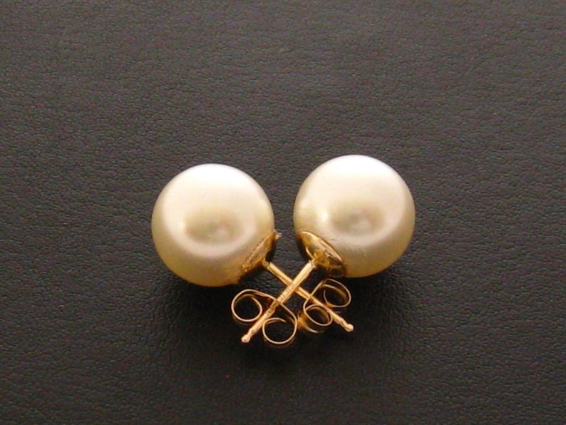 Large Pearl Stud Earrings/10mm Pearl Post Earrings/10mm Pearl Etsy