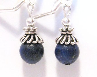 Lapis  Earrings/Blue Lapis Earrings/Lapis Dangle Earrings/Lapis Lazuli Earrings/Natural Lapis Earrings/Blue Stone Earrings/Lapis Jewelry