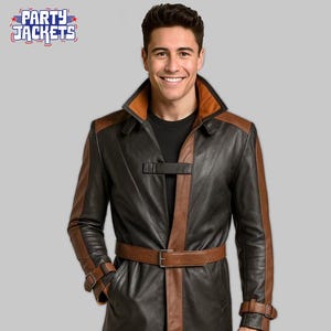 Handmade Aiden Pearce Costume Watch Dogs Brown Leather Coat