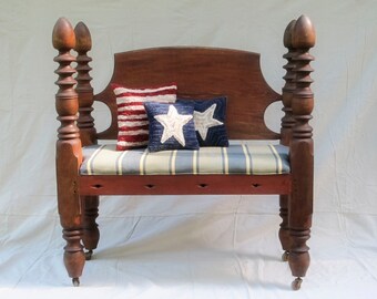 Antique Four Poster Bench