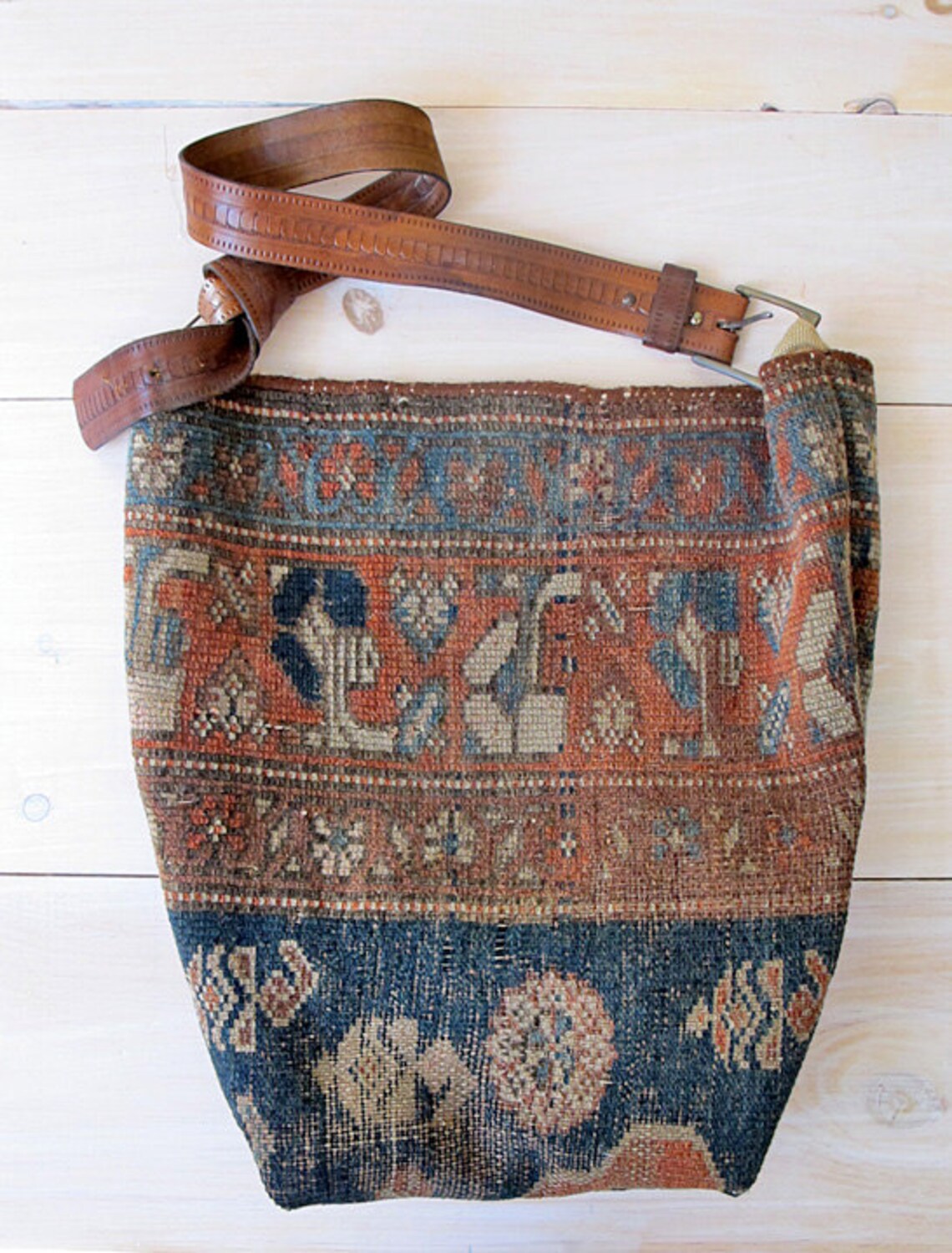 Carpet Bag Antique Kilim Tote Market or Messenger Bag Etsy