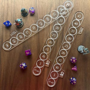 Tabletop Rangefinder for D&D and Pathfinder | 45ft or 90ft Folding Acrylic Ruler | TTRPG Movement/Spell Distance Tool | Dungeon Master Gift