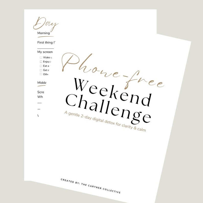 Printable Habit Tracker & Screen Time Reset | Digital Detox Bundle ...