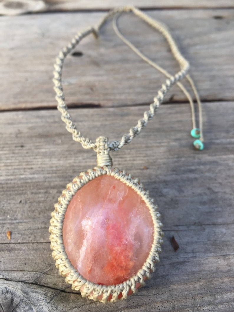MADE TO ORDER Himalayan Salt Crystal Macrame Necklace Etsy