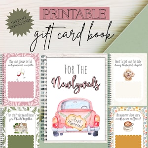 Instant Wedding Gift Card Book, Newlywed Gift Card Gift, Wedding Party Gift, Printable Gift Card Book, Fun Gift Card Book, wedding gift book