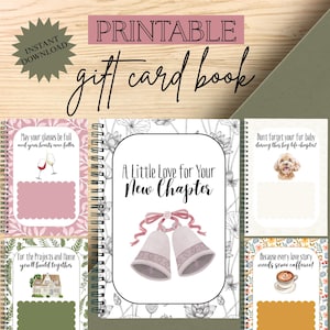 Instant Wedding Gift Card Book, Newlywed Gift Card Gift, Wedding Party Gift, Printable Gift Card Book, Fun Gift Card Book, wedding gift book