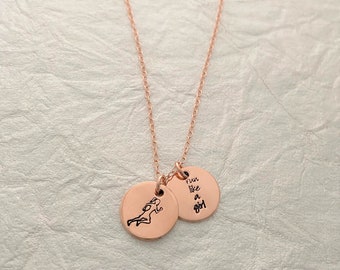 Run Like a Girl Necklace in Rose Gold