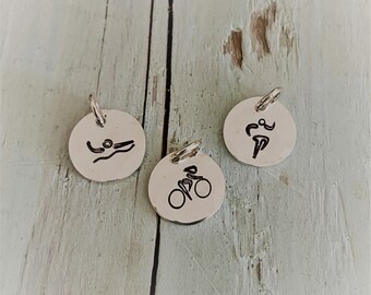 Tiny Triathlon Charms