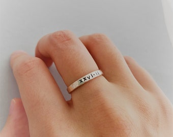 Sterling Silver Hammered Race Ring