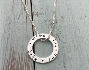 Triathlon Infinity Charm Necklace