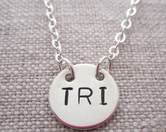 Triathlon sterling silver necklace