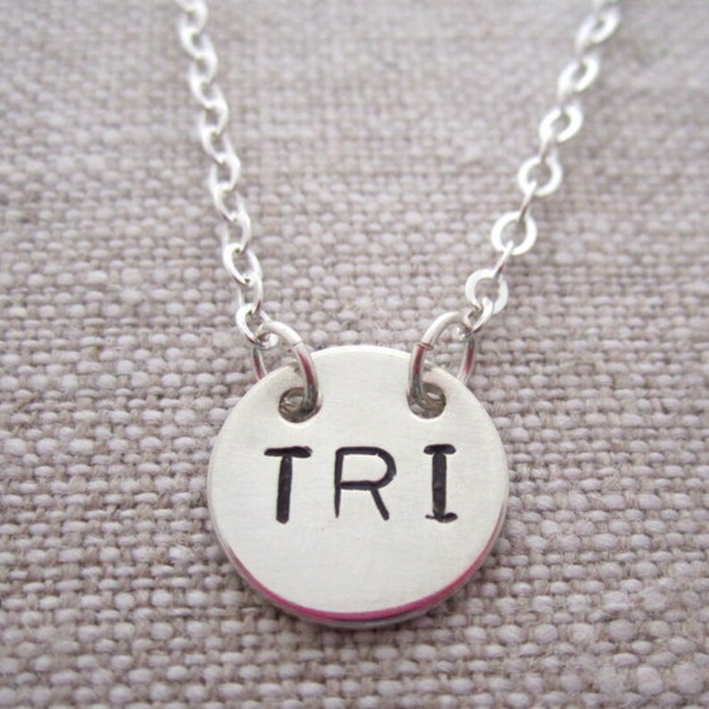 Triathlon sterling silver necklace image 1