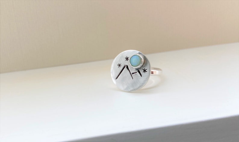 Opal Moon Over the Mountains Ring image 2