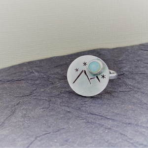 Opal Moon Over the Mountains Ring image 1