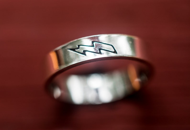 Lightning Flash Ring Sterling Silver Ring Personalized Etsy