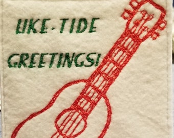 Uke-Tide Greetings! Downloadable Machine Embroidery Design