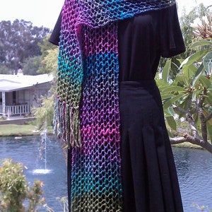 PDF Download Pattern for Ridiculously Easy Lacy Scarf or Shawl Pattern