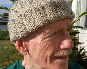 PDF Download Knitting Pattern for the Unisex Eccentric Rib Watch Cap