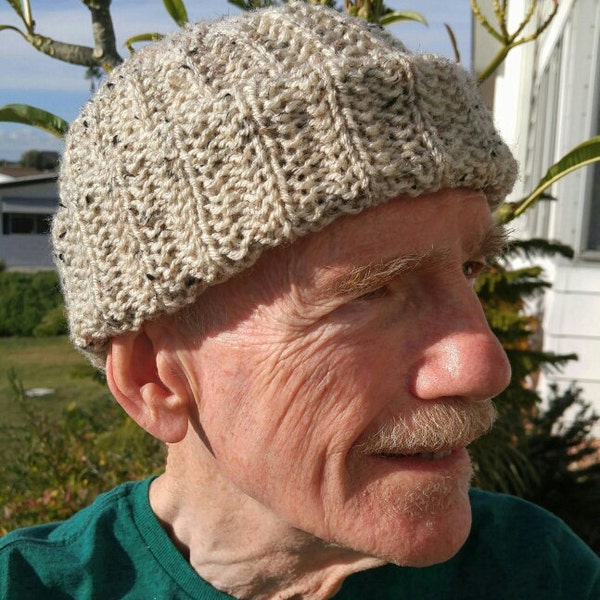 PDF Download Knitting Pattern for the Unisex Eccentric Rib Watch Cap