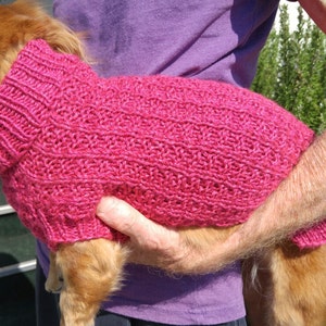 PDF Knitting Pattern Download for Lena's Waffle Stitch Miniature Dachshund Sweater