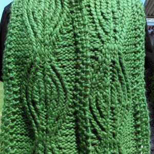 PDF Download Knitting Pattern for the Ancient Twisted Knit Pattern Scarf image 1