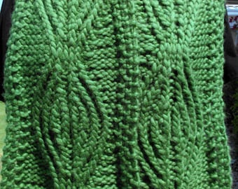 PDF Download Knitting Pattern for the Ancient Twisted Knit Pattern Scarf